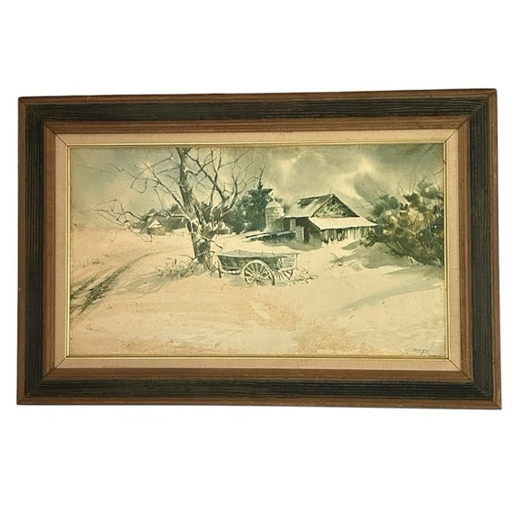 Carolyn Blish Original Signed Watercolor Pennsylvania Farm Framed Art (No. 3694) - Picture 14 of 16